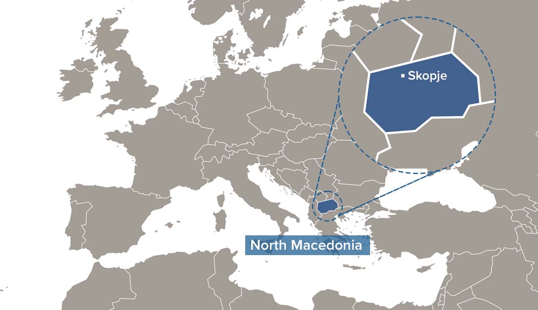 Map of North Macedonia