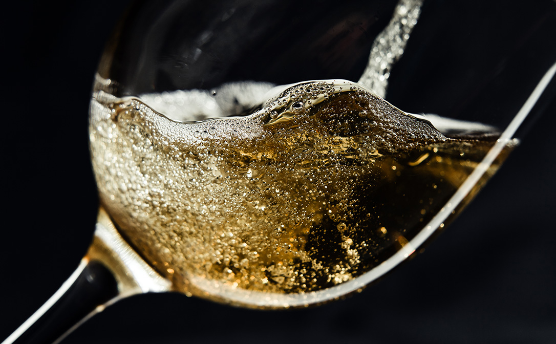 White wine close-up