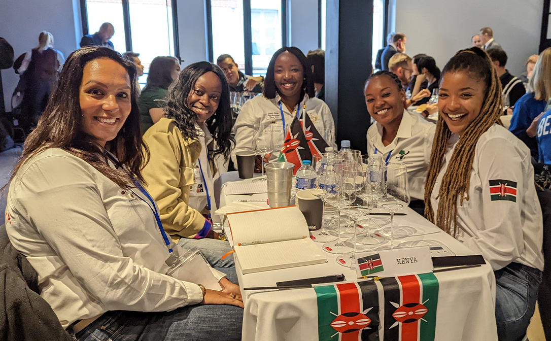 Team Kenya at the World Blind Wine Tasting Championships, Ayala Champagne 2022