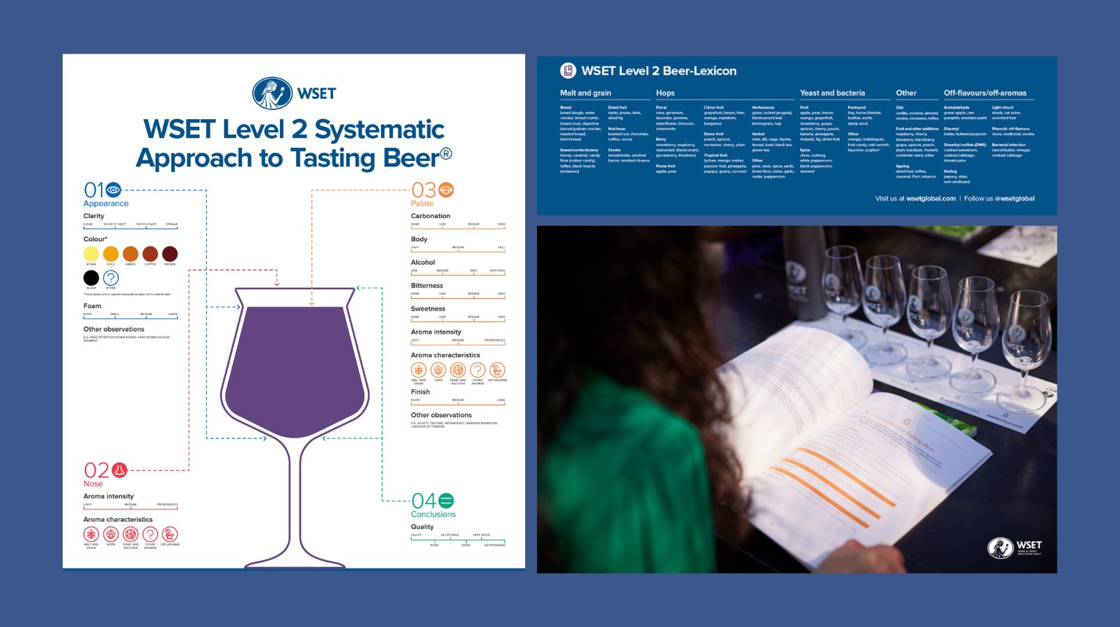 An example of  our WSET Level 2 SAT for beer tasting