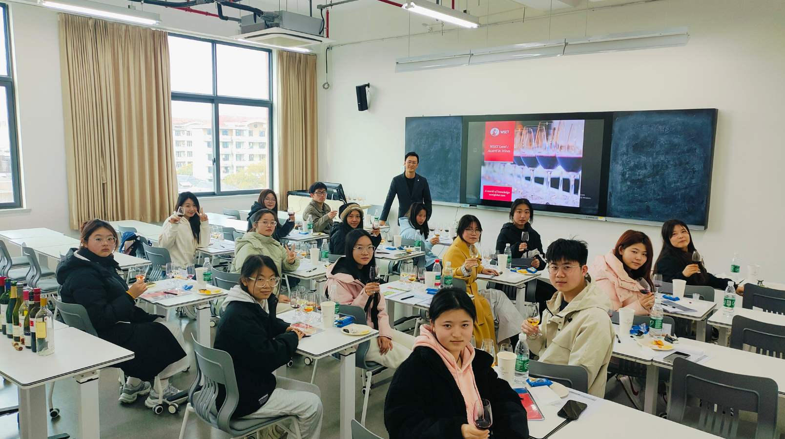 A classroom of WSET students in Shanghai