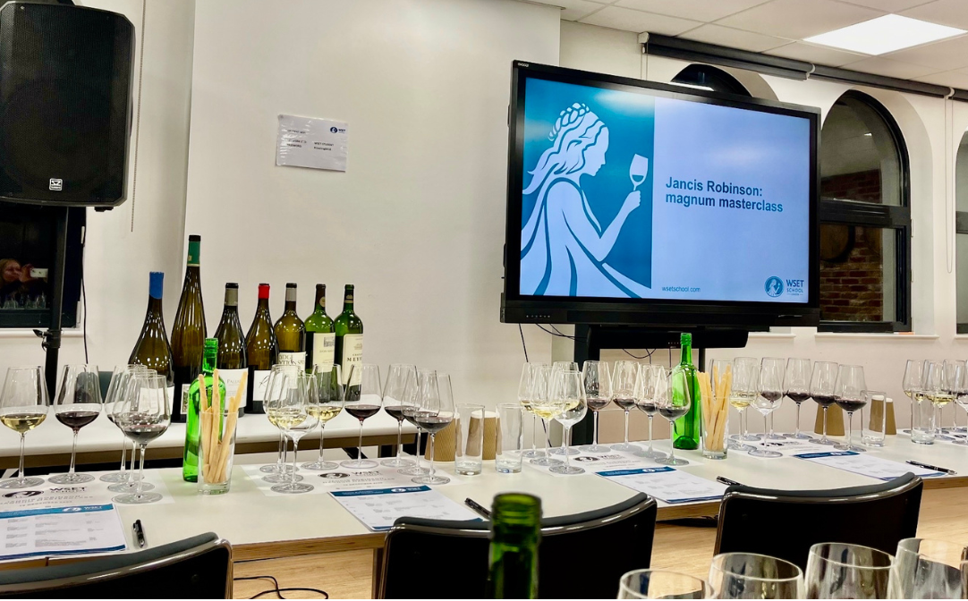 Magnum tasting classroom WSET shot