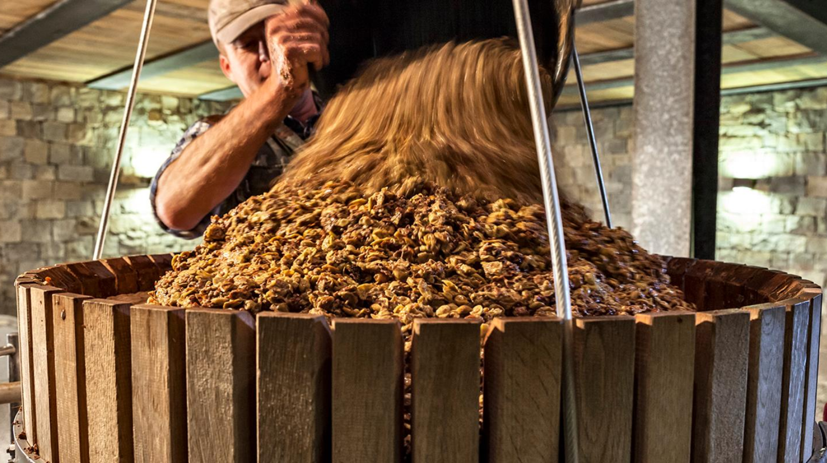 Gravner and his basket press